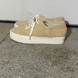 Jessica Simpson Tan Fleece Sneakers size 10
